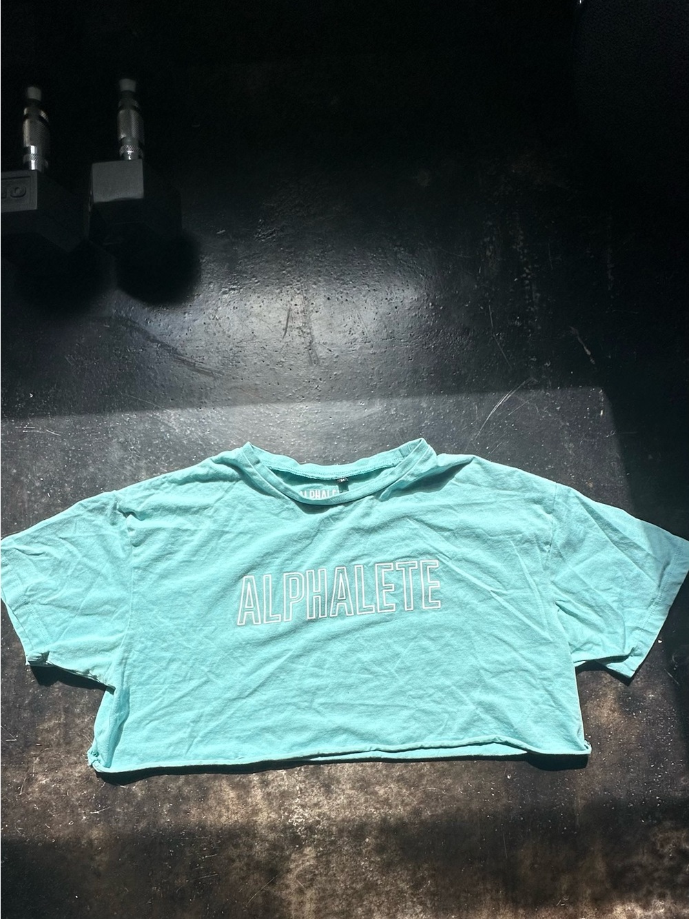 Alphalete women’s blue size medium crop top